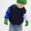 Conjunto de gorro y manoplas de punto trenzado CashSoft para Bebé y Niño