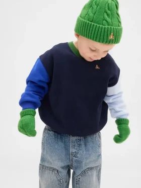 Conjunto de gorro y manoplas de punto trenzado CashSoft para Bebé y Niño