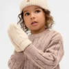 Conjunto de gorro y manoplas de punto trenzado CashSoft para Bebé y Niño