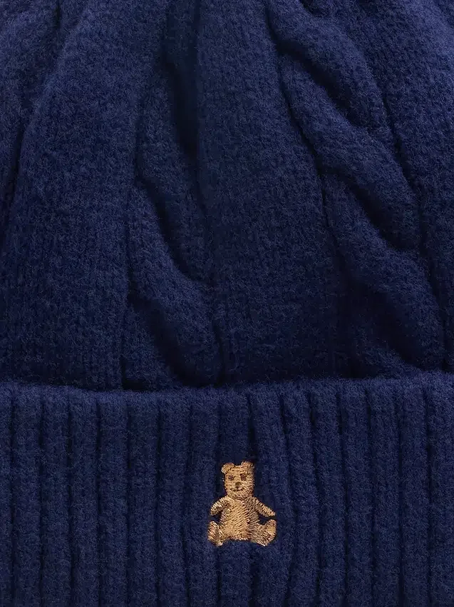Conjunto de gorro y manoplas de punto trenzado CashSoft para Bebé y Niño