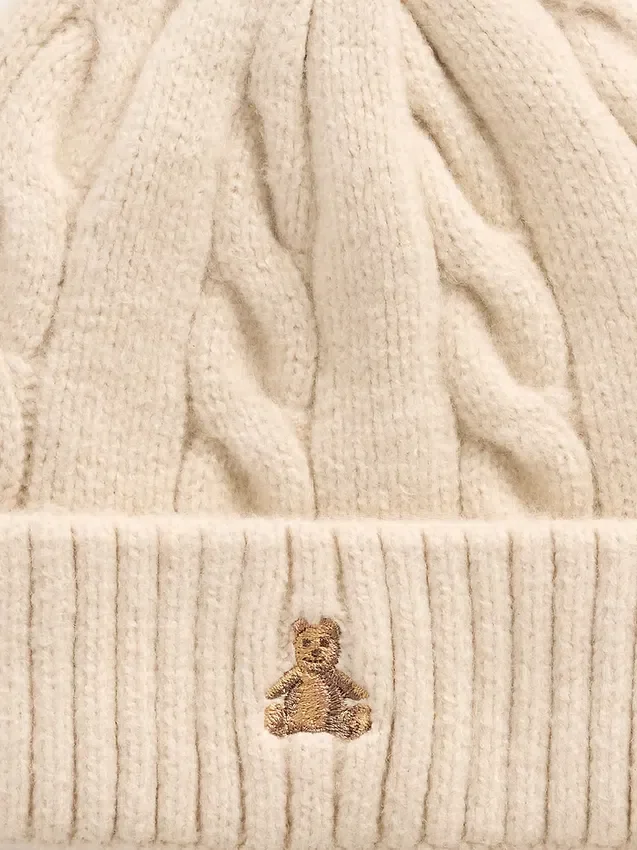 Conjunto de gorro y manoplas de punto trenzado CashSoft para Bebé y Niño