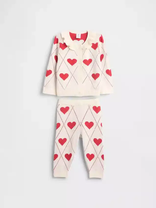 Conjunto de jerséis con cuello de volantes para bebé