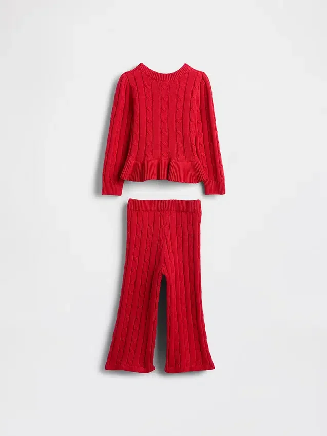 Conjunto de jerséis de punto trenzado para bebés y niños pequeños