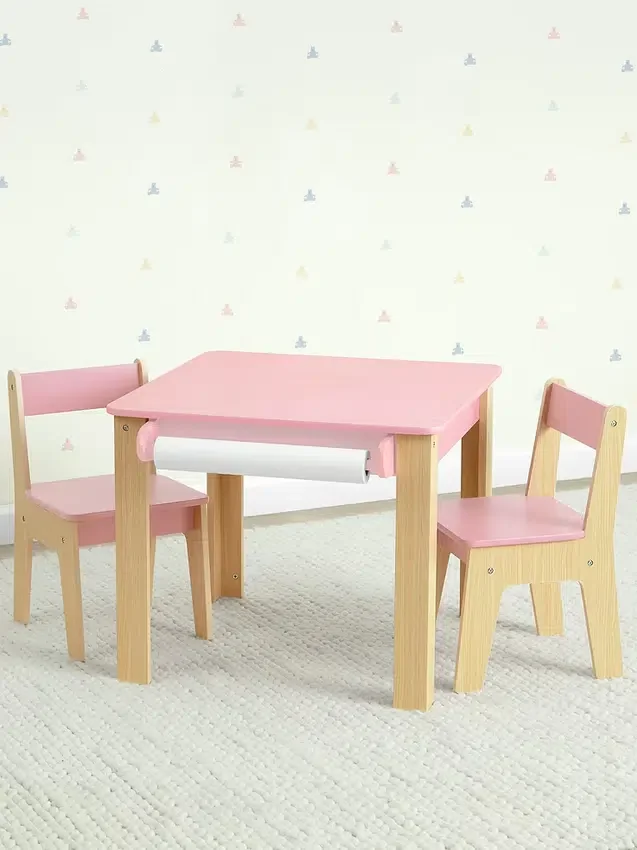 Conjunto de mesa y 2 sillas para niños pequeños