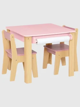 Conjunto de mesa y 2 sillas para niños pequeños