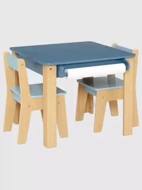 Conjunto de mesa y 2 sillas para niños pequeños