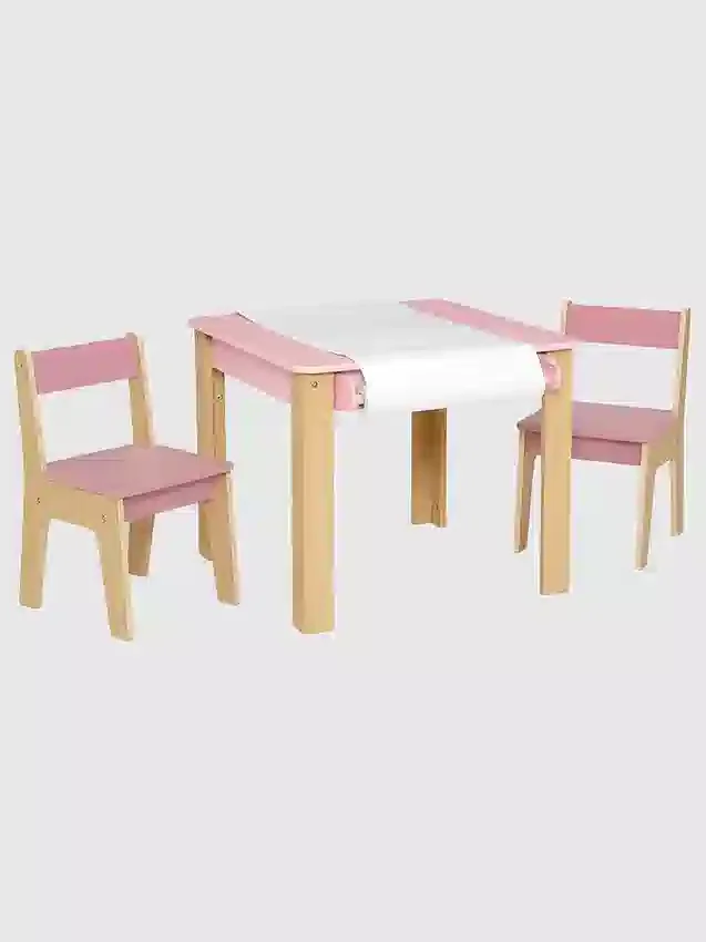 Conjunto de mesa y 2 sillas para niños pequeños