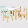Conjunto de mesa y 4 sillas para niños pequeños