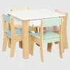 Conjunto de mesa y 4 sillas para niños pequeños