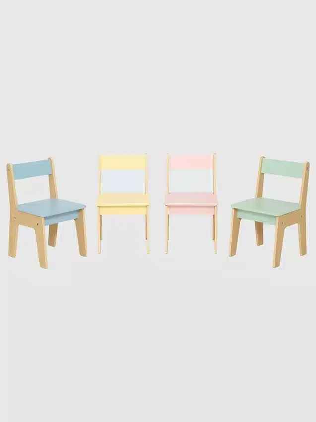 Conjunto de mesa y 4 sillas para niños pequeños