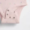 Conjunto de pantalones cortos para bebé «Grow-With-Me» de punto de canalé fino
