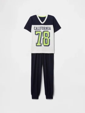 Conjunto de pijama con pantalones de chándal reciclados para niños