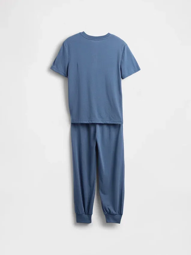 Conjunto de pijama con pantalones de chándal reciclados para niños