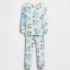 Conjunto de pijama de algodón cepillado orgánico de Barrio Sésamo para Bebé y Niño