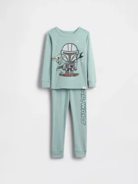 Conjunto de pijama de algodón cepillado orgánico de Star Wars para Bebé y Niño