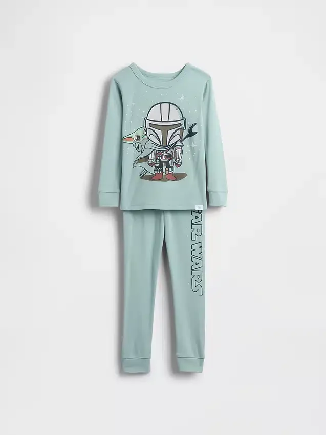 Conjunto de pijama de algodón cepillado orgánico de Star Wars para Bebé y Niño