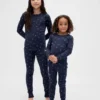Conjunto de pijama de algodón cepillado orgánico para niños y bebés