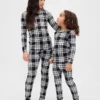 Conjunto de pijama de algodón cepillado orgánico para niños y bebés