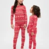 Conjunto de pijama de algodón cepillado orgánico para niños y bebés