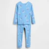 Conjunto de pijama de algodón cepillado orgánico para niños y bebés