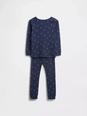 Conjunto de pijama de algodón cepillado orgánico para niños y bebés