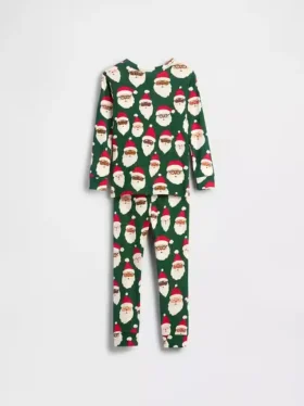 Conjunto de pijama de algodón cepillado orgánico para niños y bebés