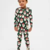Conjunto de pijama de algodón cepillado orgánico para niños y bebés