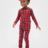 Conjunto de pijama de algodón cepillado orgánico para niños y bebés
