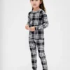 Conjunto de pijama de algodón cepillado orgánico para niños y bebés