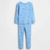 Conjunto de pijama de algodón cepillado orgánico para niños y bebés