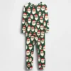 Conjunto de pijama de algodón cepillado orgánico para niños y bebés
