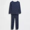Conjunto de pijama de algodón cepillado orgánico para niños y bebés