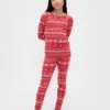 Conjunto de pijama de algodón cepillado orgánico para niños y bebés