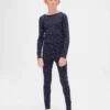 Conjunto de pijama de algodón cepillado orgánico para niños y bebés