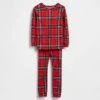 Conjunto de pijama de algodón cepillado orgánico para niños y bebés