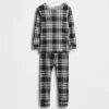 Conjunto de pijama de algodón cepillado orgánico para niños y bebés