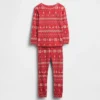Conjunto de pijama de algodón cepillado orgánico para niños y bebés