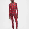 Conjunto de pijama de algodón cepillado orgánico para niños y bebés