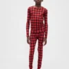 Conjunto de pijama de algodón cepillado orgánico para niños y bebés