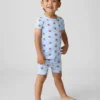 Conjunto de pijama de algodón orgánico cepillado «Brannan Bear» para bebés y niños pequeños en pantalones cortos