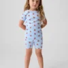 Conjunto de pijama de algodón orgánico cepillado «Brannan Bear» para bebés y niños pequeños en pantalones cortos
