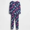 Conjunto de pijama de algodón orgánico cepillado con diseño de unicornio para bebés y niños