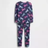 Conjunto de pijama de algodón orgánico cepillado con diseño de unicornio para bebés y niños