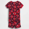 Conjunto de pijama de algodón orgánico cepillado «Marvel» para bebés y niños pequeños en pantalones cortos