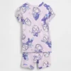 Conjunto de pijama de algodón orgánico cepillado «Marvel» para bebés y niños pequeños en pantalones cortos