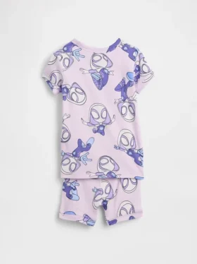 Conjunto de pijama de algodón orgánico cepillado «Marvel» para bebés y niños pequeños en pantalones cortos
