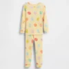 Conjunto de pijama de algodón orgánico cepillado para bebés y niños