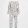 Conjunto de pijama de algodón orgánico cepillado para bebés y niños