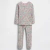 Conjunto de pijama de algodón orgánico cepillado para bebés y niños