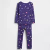 Conjunto de pijama de algodón orgánico cepillado para bebés y niños